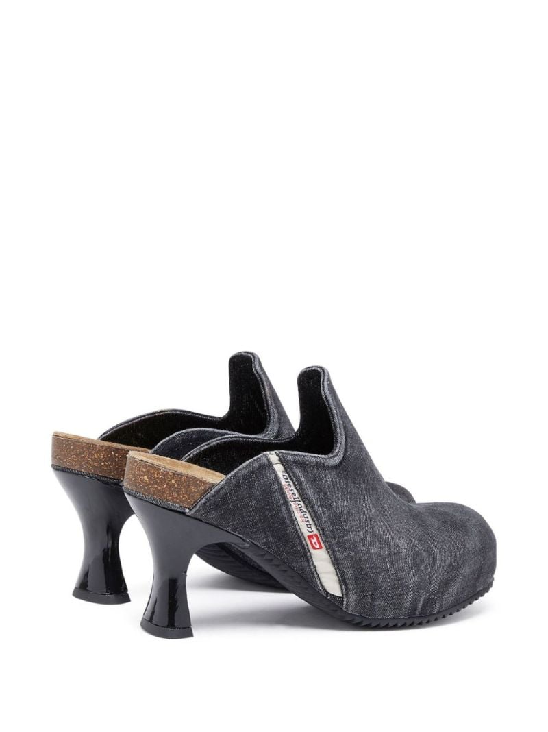 Black D-woodstock W 80 Denim Mules