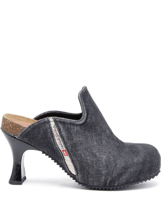 Black D-woodstock W 80 Denim Mules