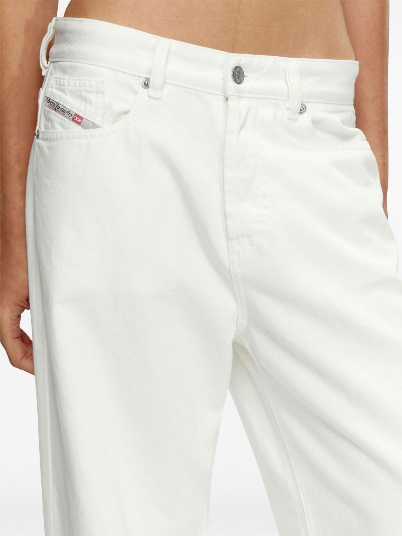 White Low-rise Wide-leg Jeans