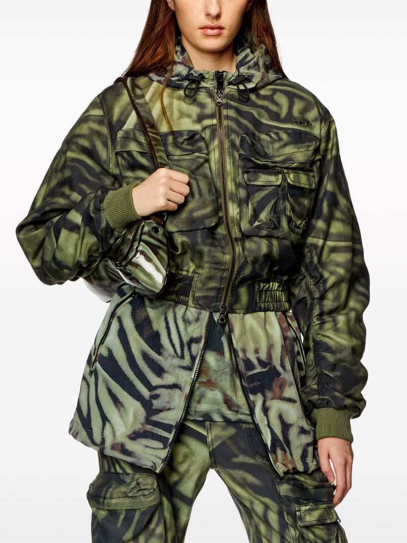 Green G-khlo Abstract-print Bomber Jacket