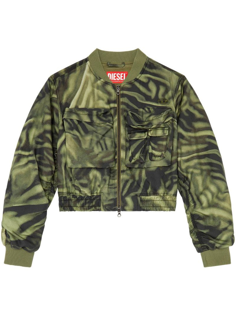 Green G-khlo Abstract-print Bomber Jacket