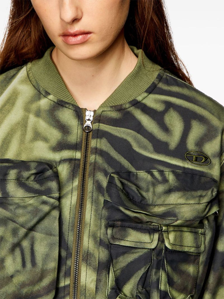 Green G-khlo Abstract-print Bomber Jacket