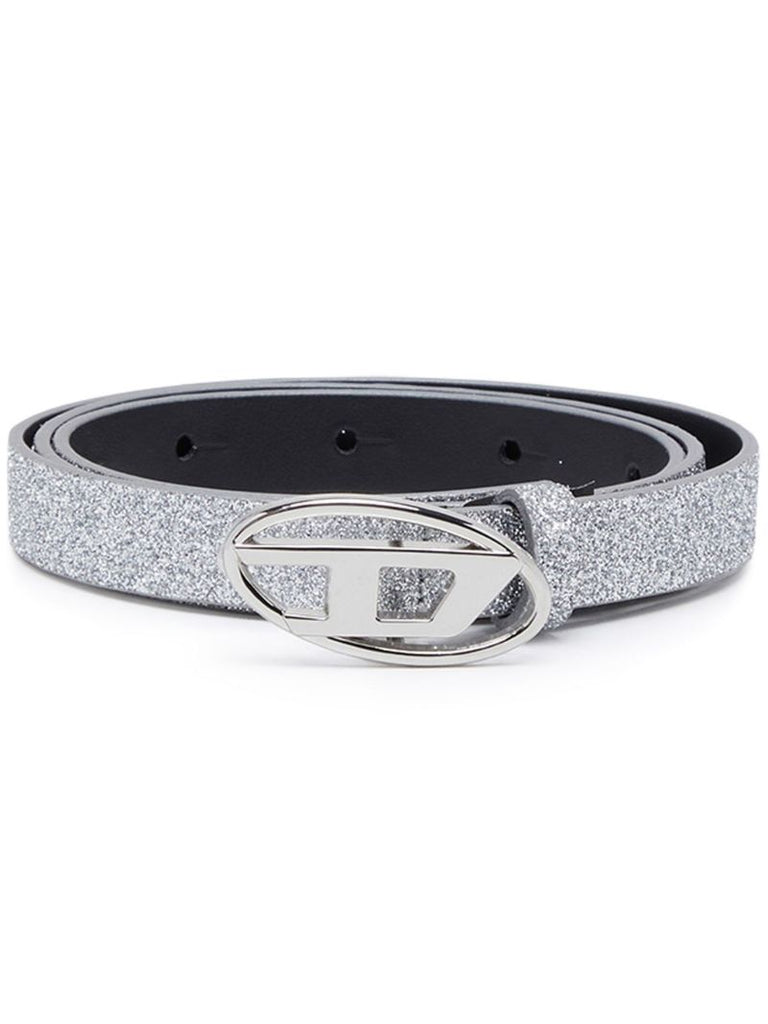 Silver-tone B-1dr Glitter Belt