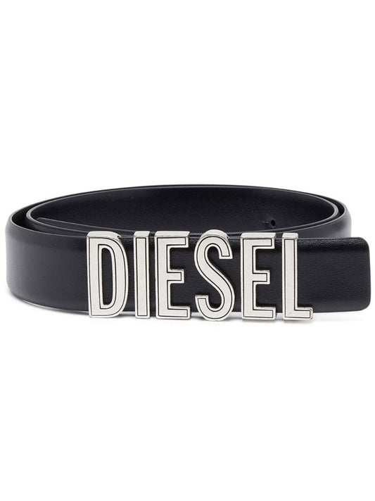 Black B-diesel Rivets Leather Belt