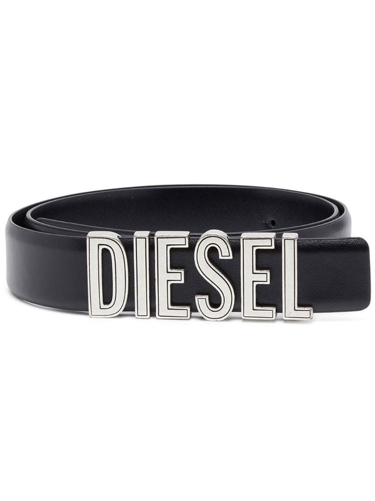 Black B-diesel Rivets Leather Belt