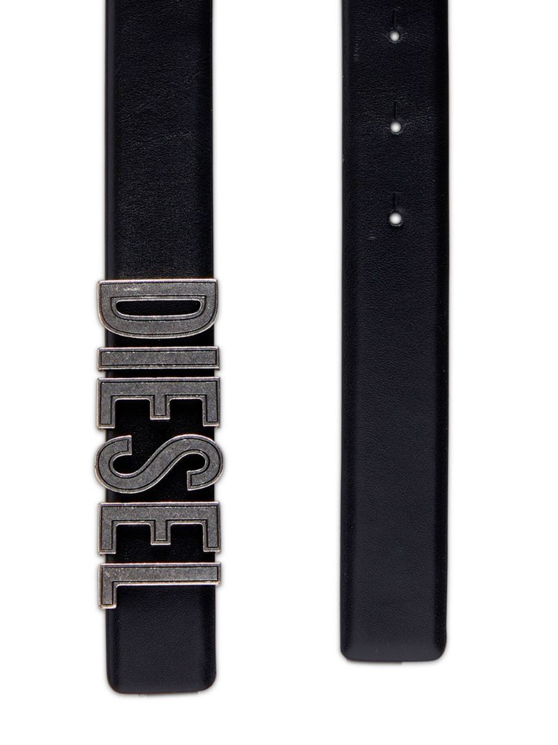 Black B-diesel Rivets Leather Belt