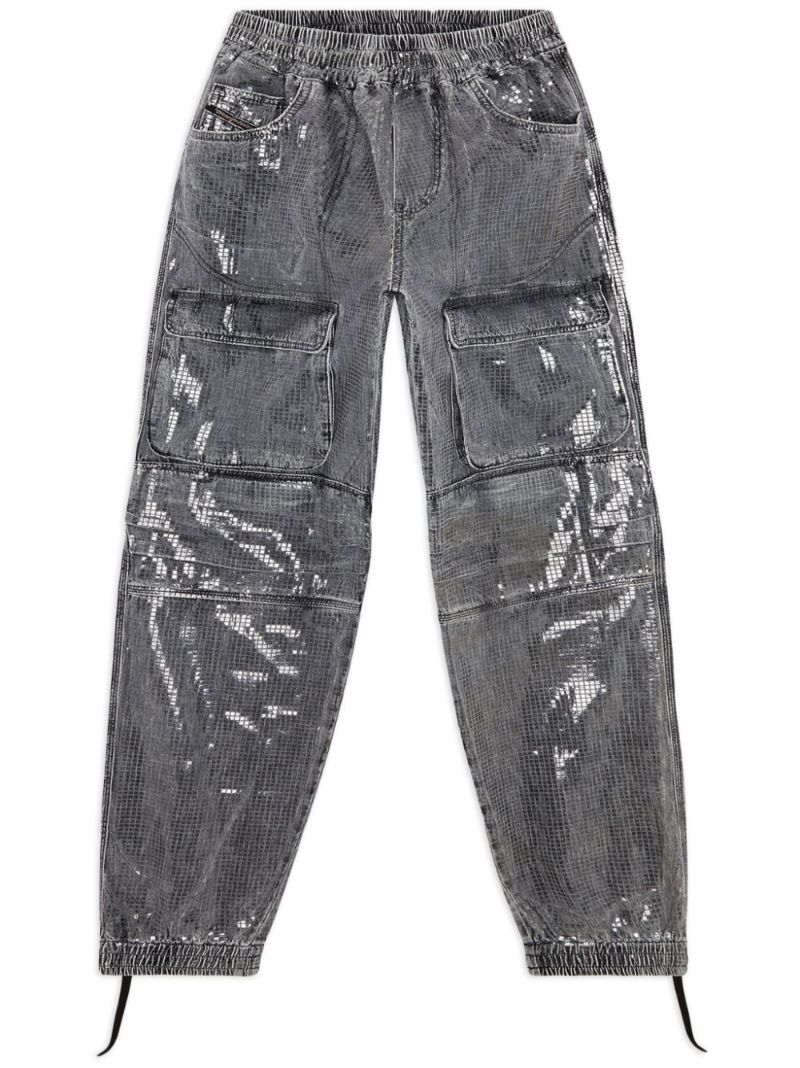 Grey D-mirt High-rise Straight-leg Jeans