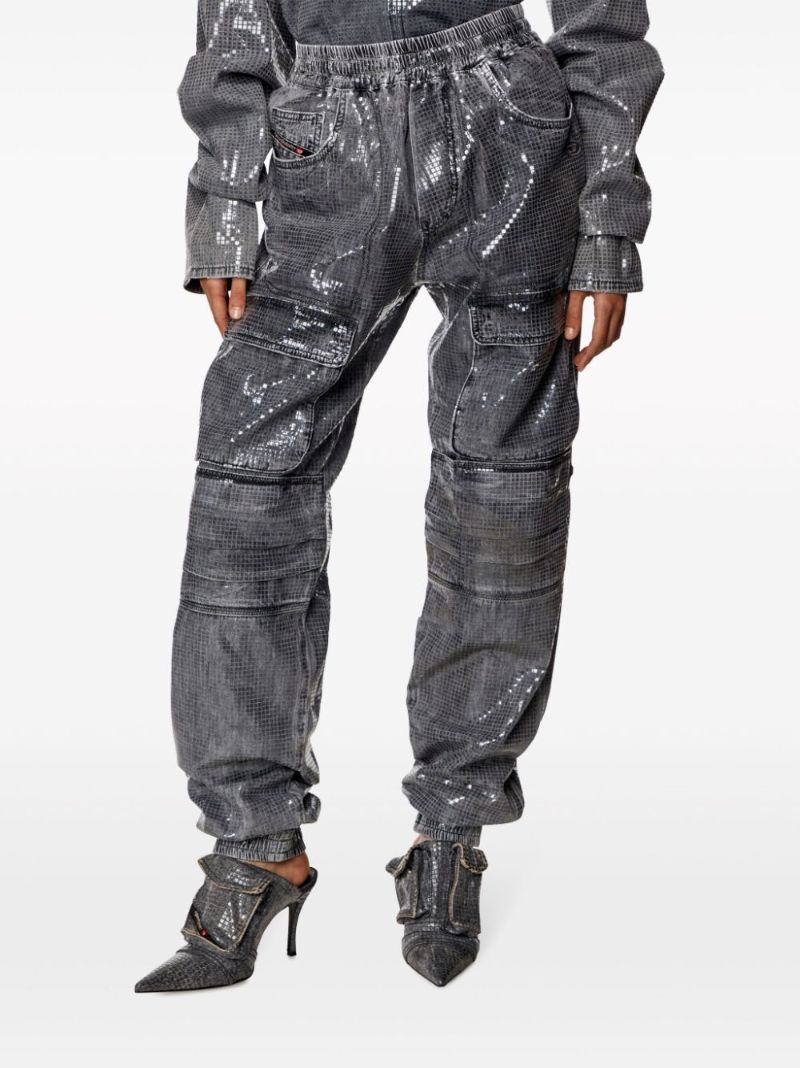 Grey D-mirt High-rise Straight-leg Jeans