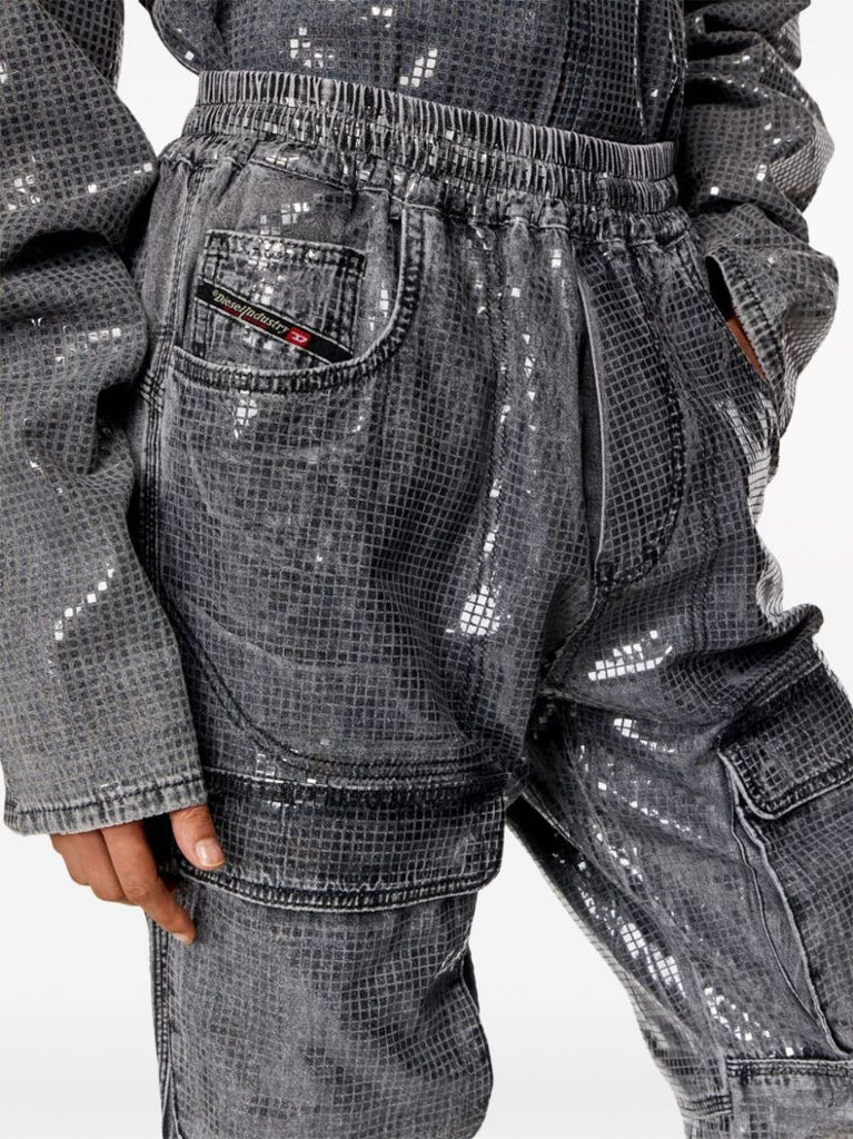 Grey D-mirt High-rise Straight-leg Jeans