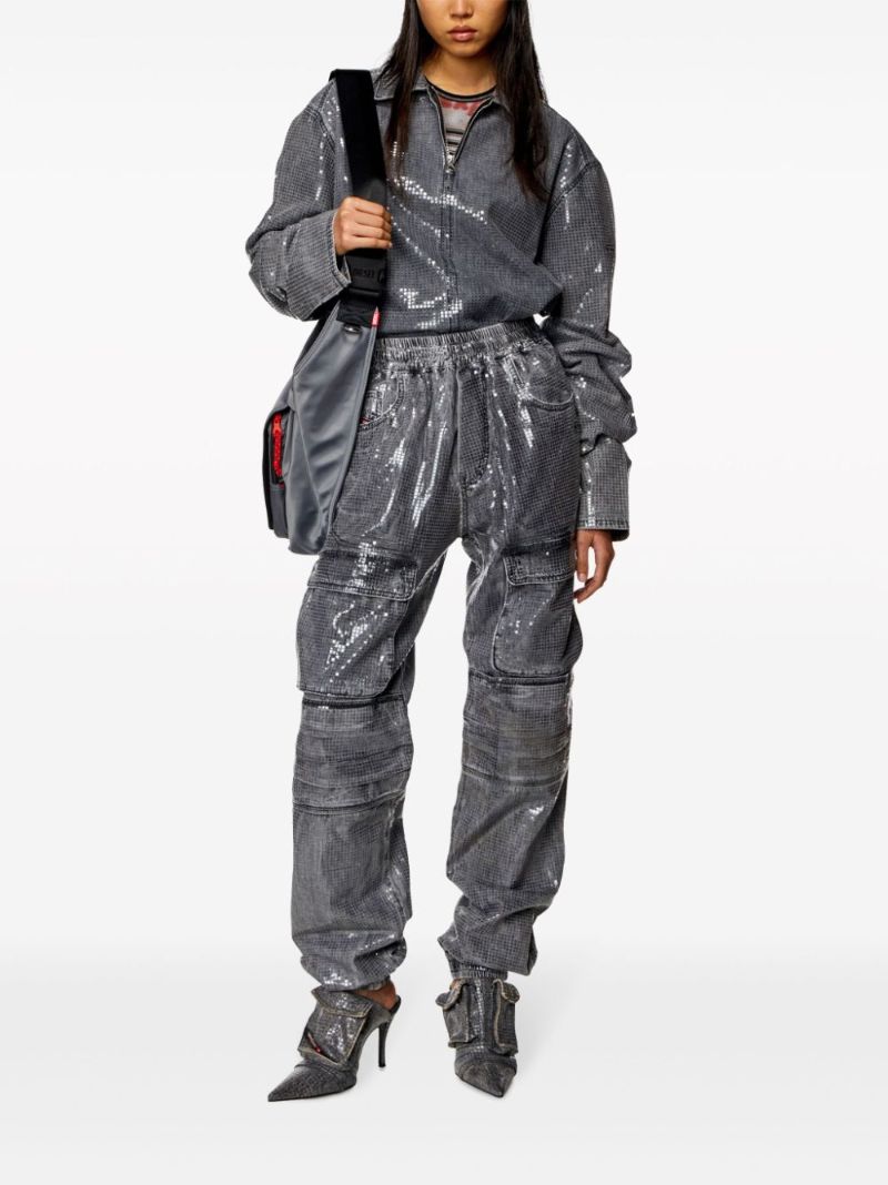 Grey D-mirt High-rise Straight-leg Jeans
