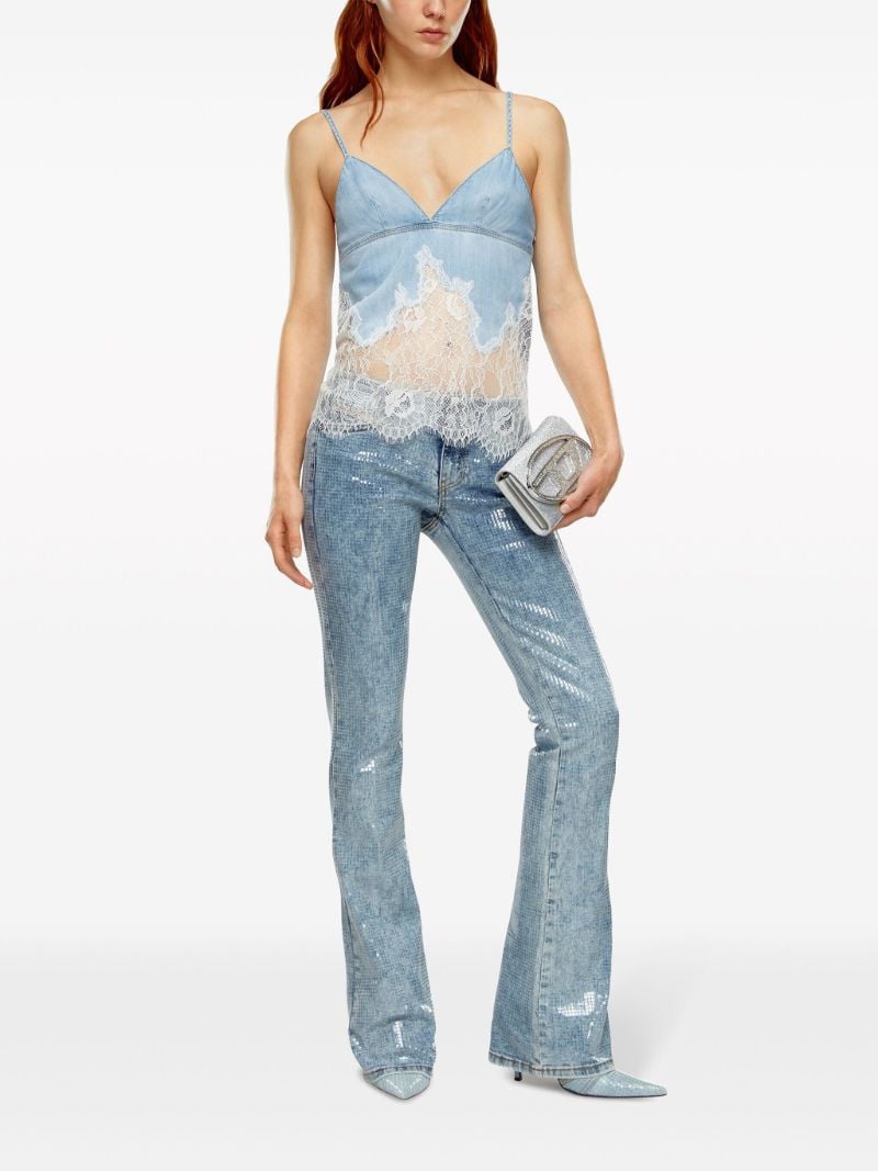 Blue De-mony-s Denim Cami Top