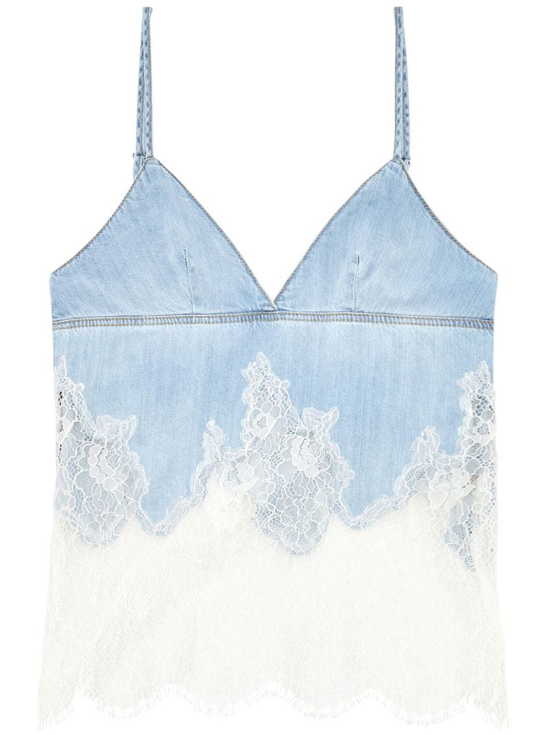 Blue De-mony-s Denim Cami Top