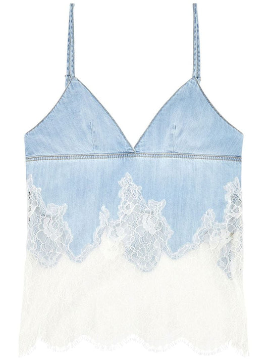 Blue De-mony-s Denim Cami Top
