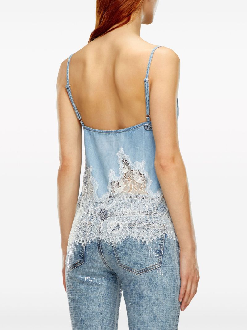 Blue De-mony-s Denim Cami Top