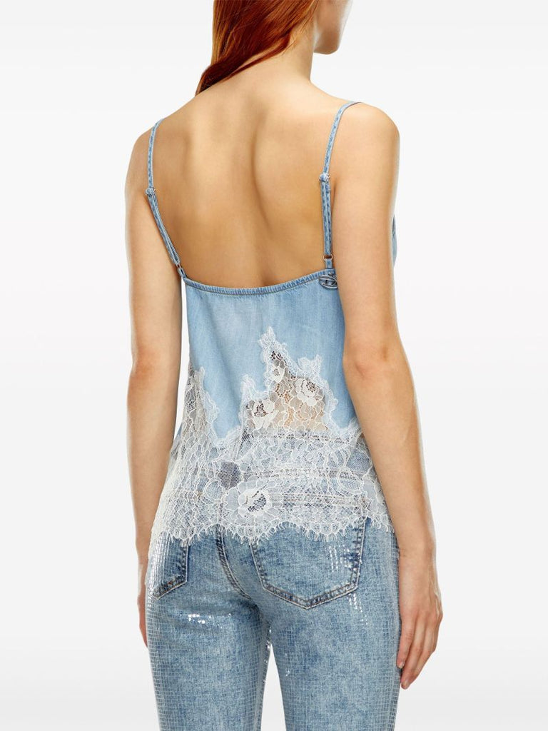 Blue De-mony-s Denim Cami Top