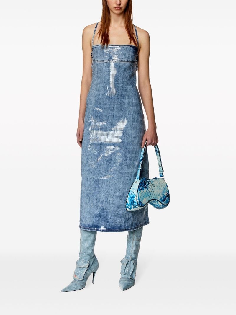 Blue De-held-s Denim Midi Dress