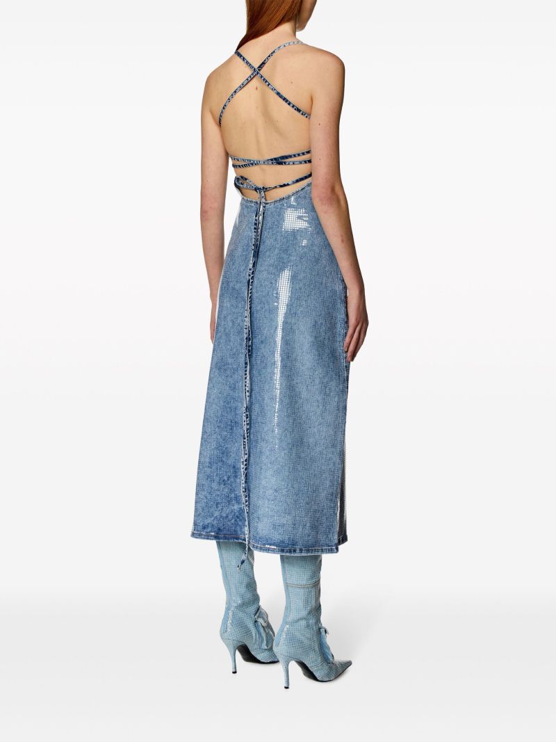 Blue De-held-s Denim Midi Dress
