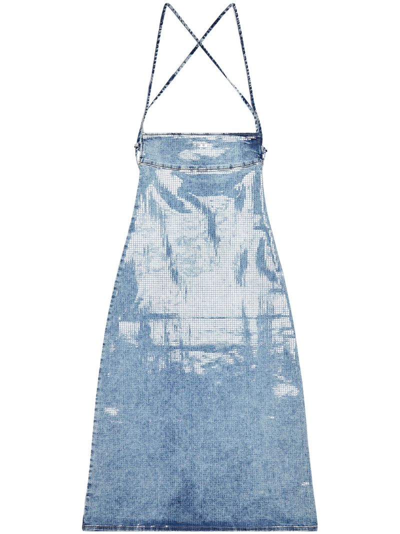 Blue De-held-s Denim Midi Dress