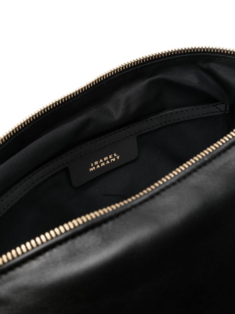 Black Leyden Leather Shoulder Bag