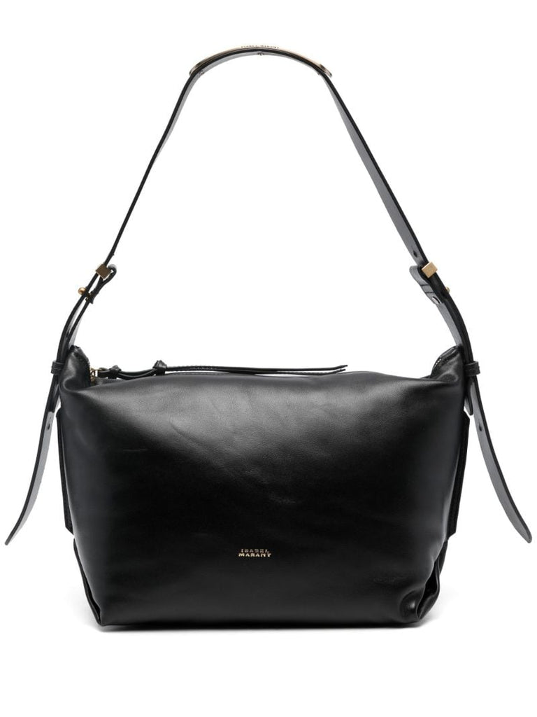 Black Leyden Leather Shoulder Bag