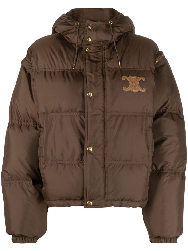 Brown Triomphe Puffer Jacket