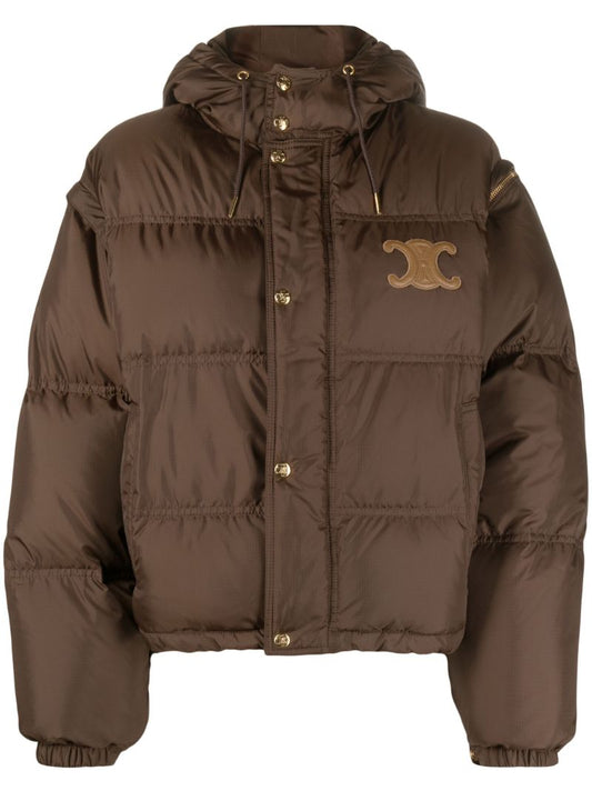 Brown Triomphe Puffer Jacket