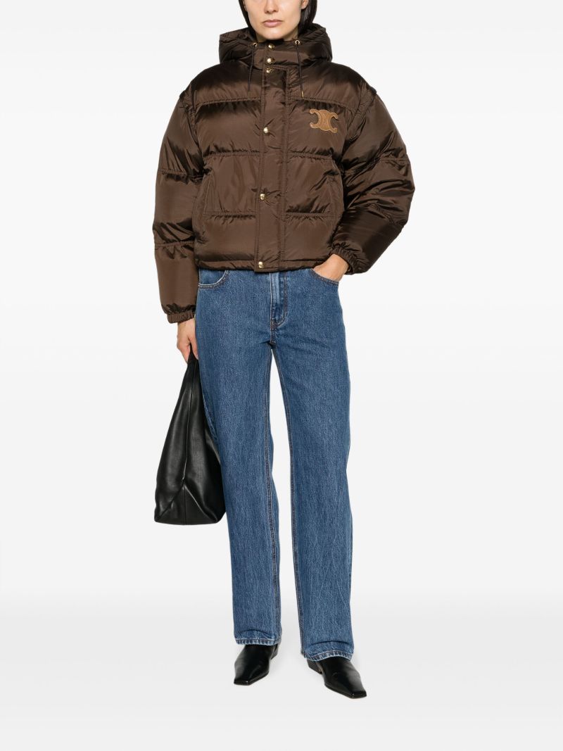 Brown Triomphe Puffer Jacket