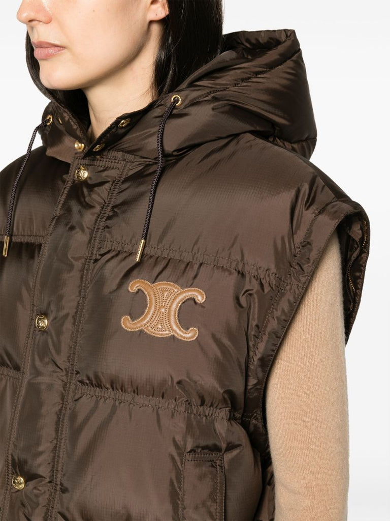 Brown Triomphe Puffer Jacket