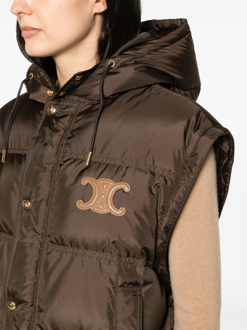 Brown Triomphe Puffer Jacket