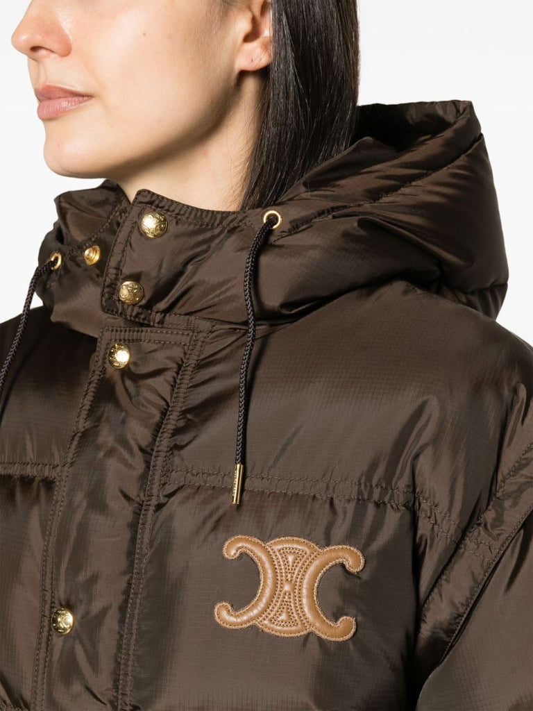Brown Triomphe Puffer Jacket