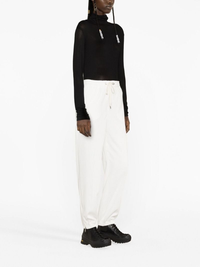 White Corduroy Track Pants