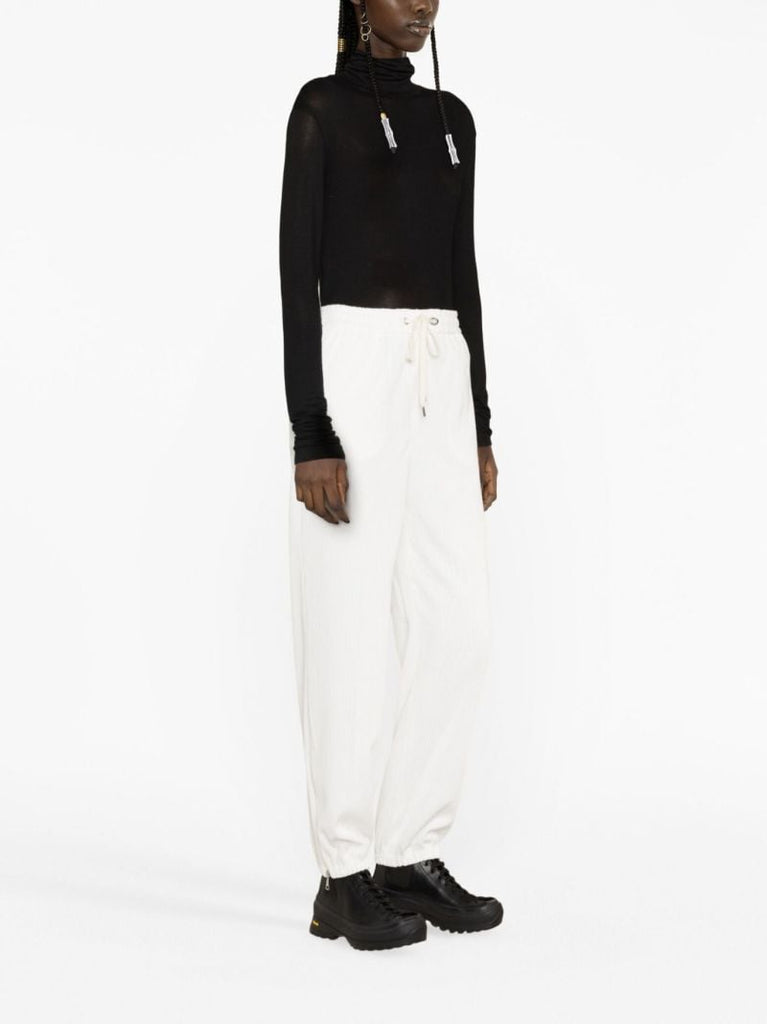 White Corduroy Track Pants