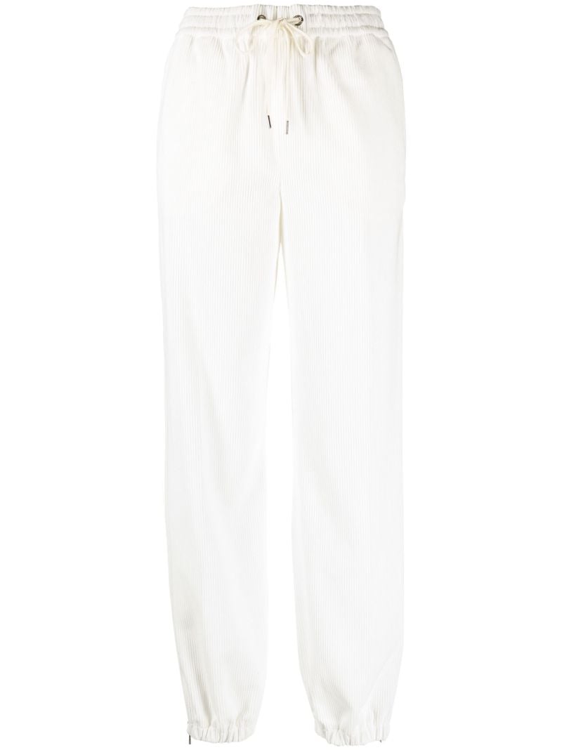 White Corduroy Track Pants