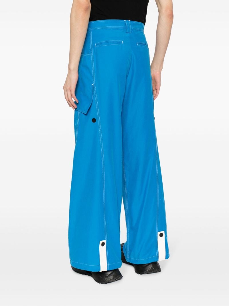 Blue Meno Wide-leg Cargo Trousers