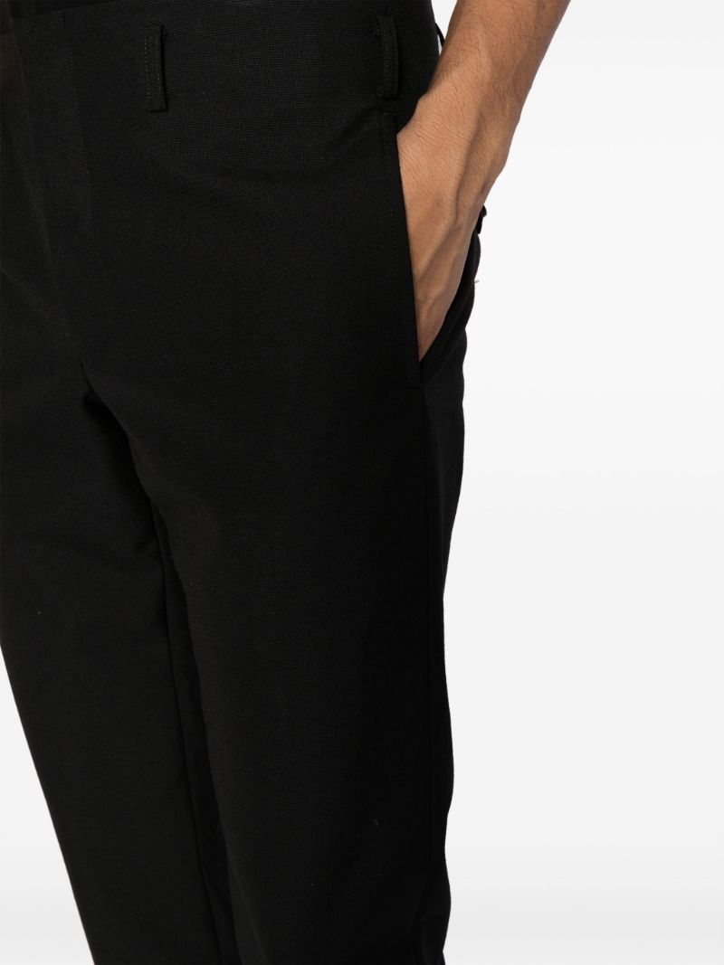 Black Straight-leg Wool Trousers