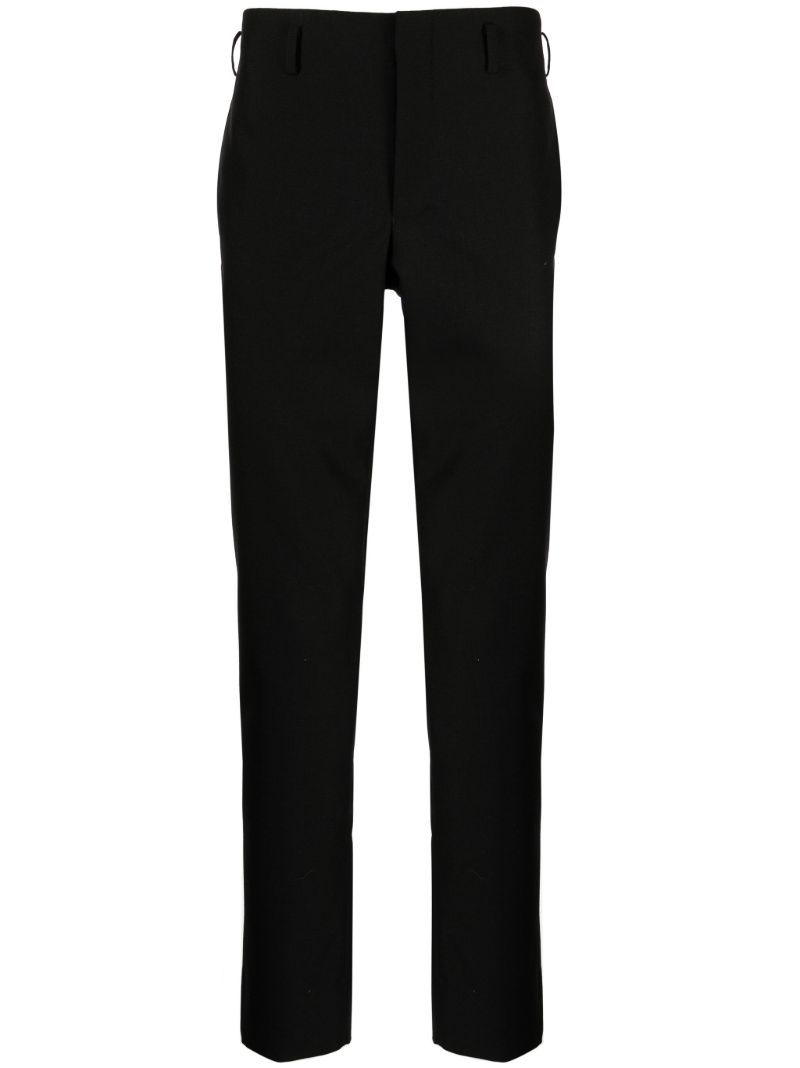 Black Straight-leg Wool Trousers