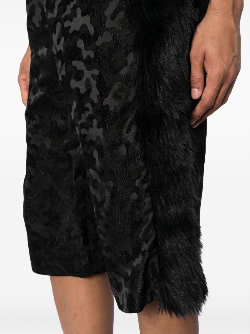 Black Camouflage-jacquard Shorts