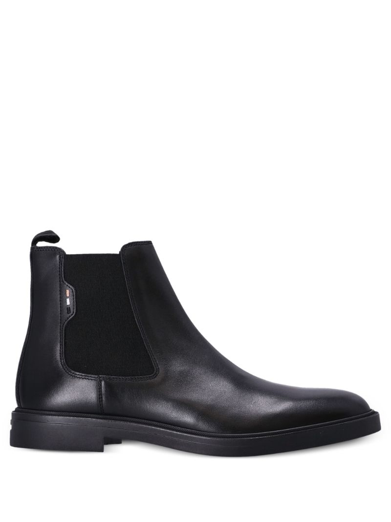 Black Leather Ankle Boots