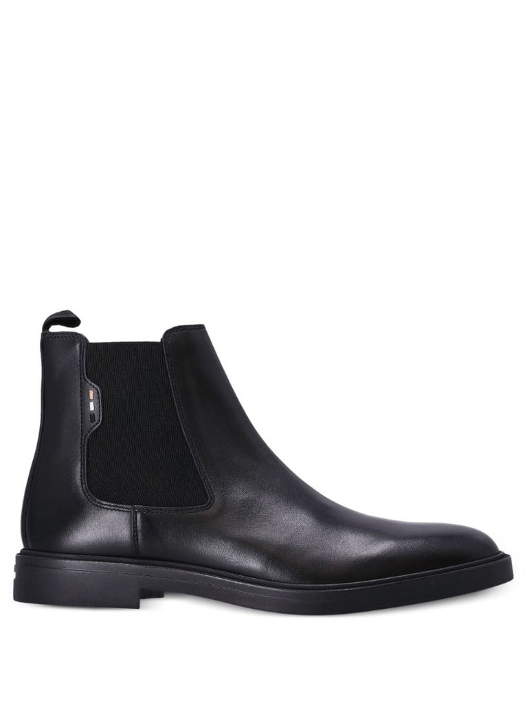 Black Leather Ankle Boots