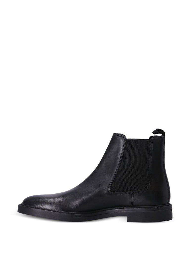 Black Leather Ankle Boots