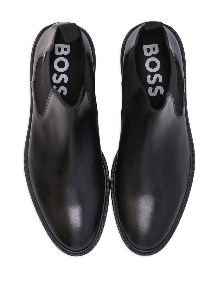 Black Leather Ankle Boots
