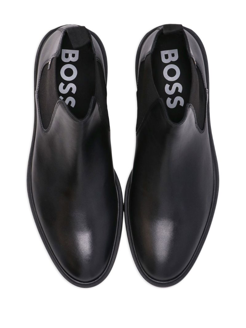 Black Leather Ankle Boots
