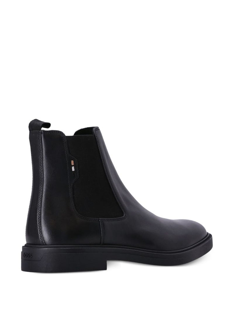 Black Leather Ankle Boots