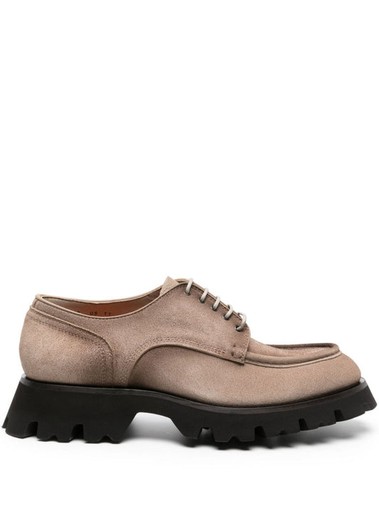 Brown Suede Derby Shoes