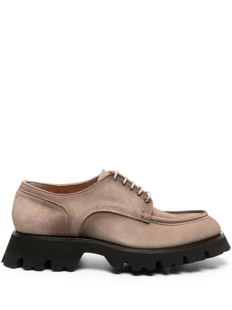 Brown Suede Derby Shoes