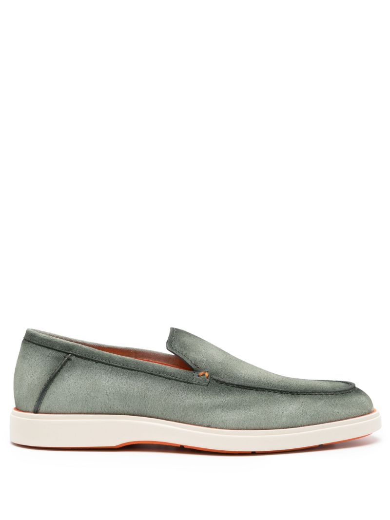 Green Suede Loafers