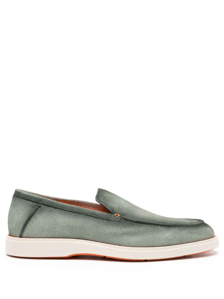 Green Suede Loafers