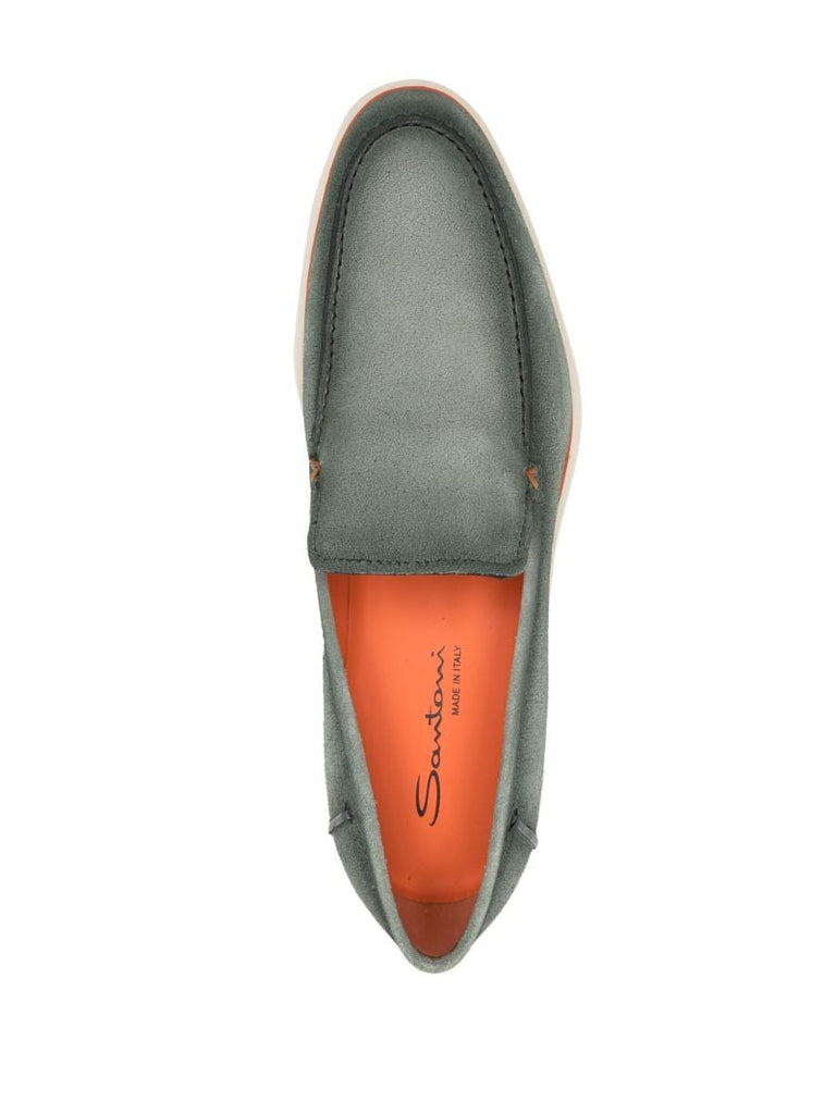 Green Suede Loafers