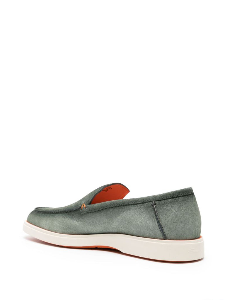 Green Suede Loafers