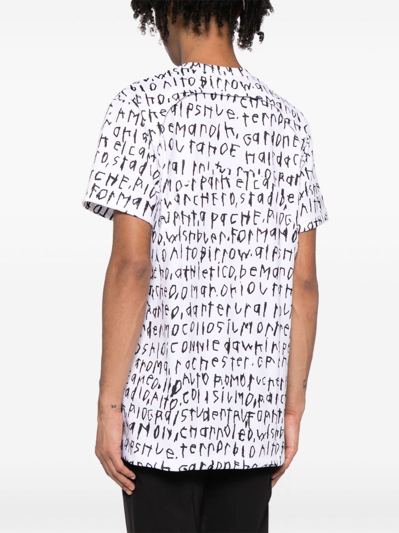 White Graphic Print Short Sleeve T-shirt